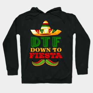 DTF Down To Fiesta Shirt Funny Cinco De Mayo Mexican Party Hoodie